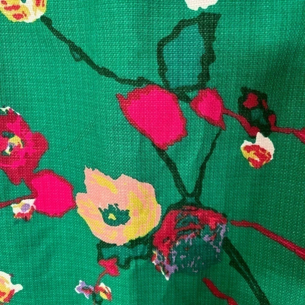 J. Crew Green Floral Print Pencil Skirt Sz 4